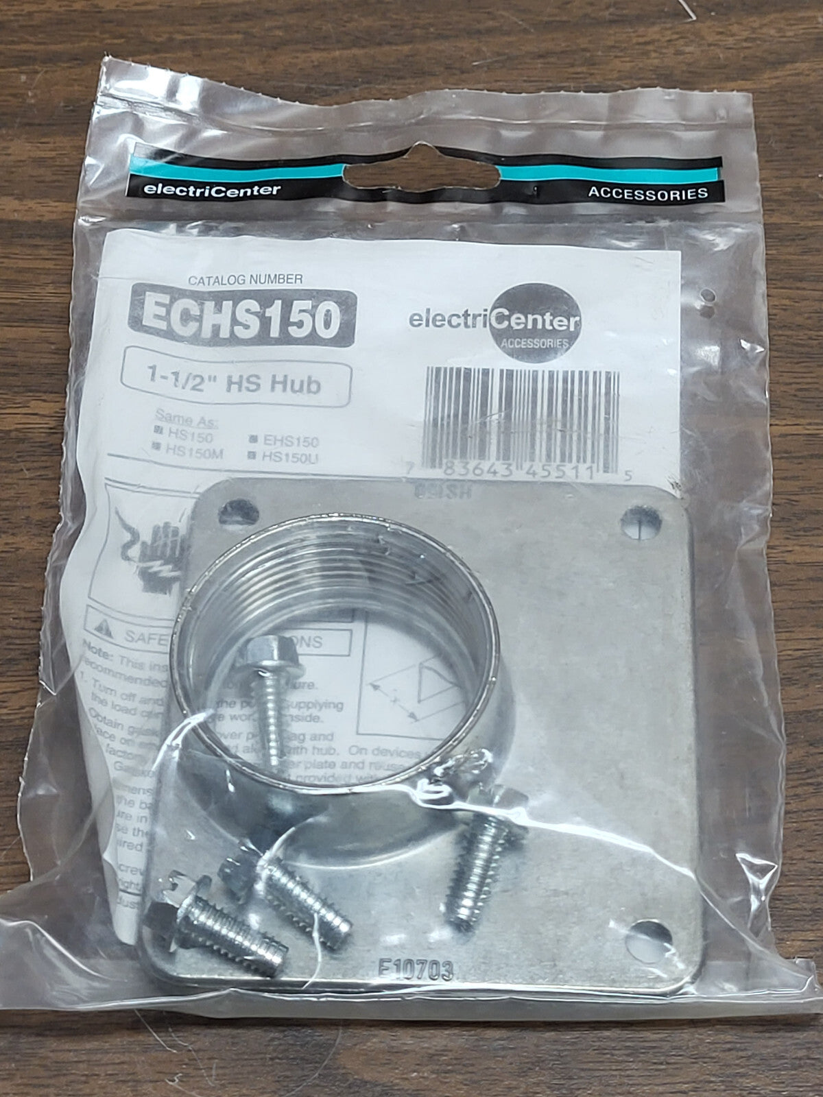 SIEMENS ECHS150 1-1/2" HUB FOR HS TYPE HUB OPENINGS OLD NUMBER HS150