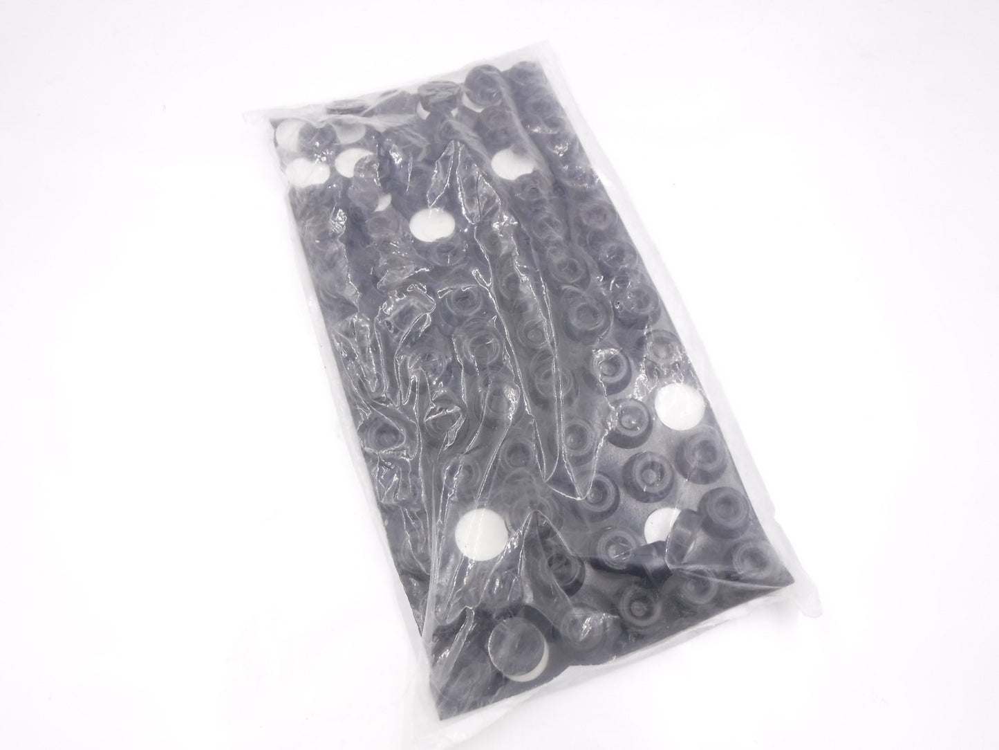 72 Pack Essentra 22.4mm Black Recessed PU Rubber Adhesive Bumpers RBS-17BK