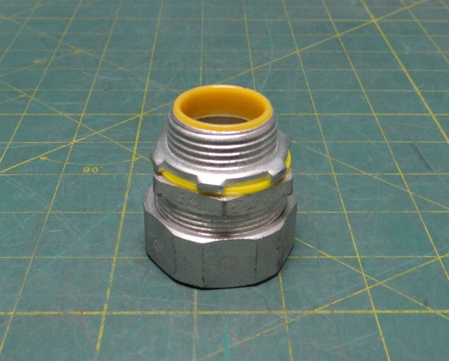1" SCI Straight Liquid Tight Malleable Iron Insulated Connector 2.25" Long