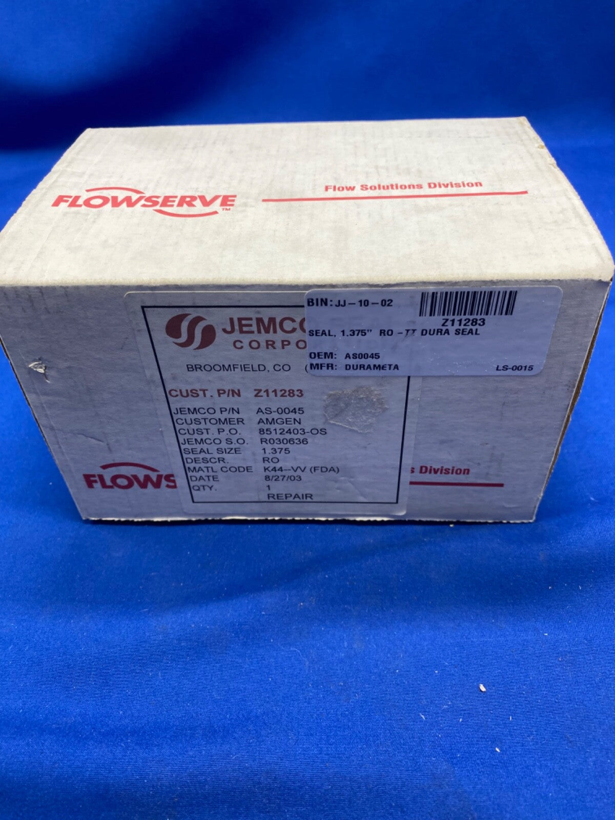 Flow Serve seal Z11283, Mechanical seal 1.375” RO-TT dura seal Jemco # AS-004S