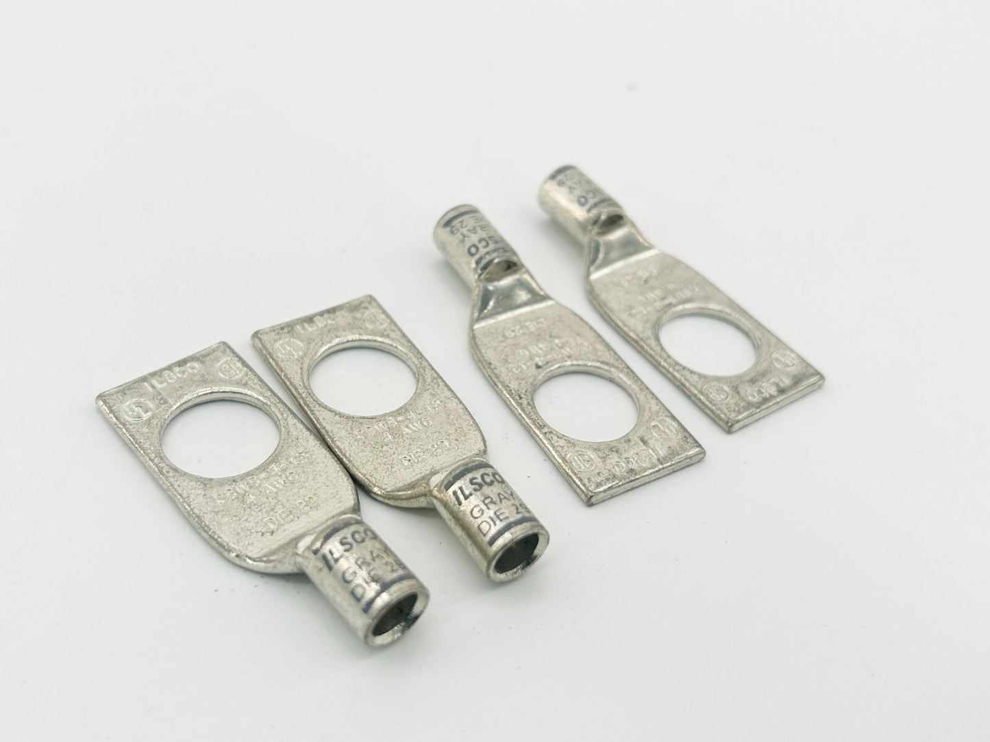 New Lot of 4 Ilsco CSWS-4-12 Copper Compression Lug 4 AWG 9/16