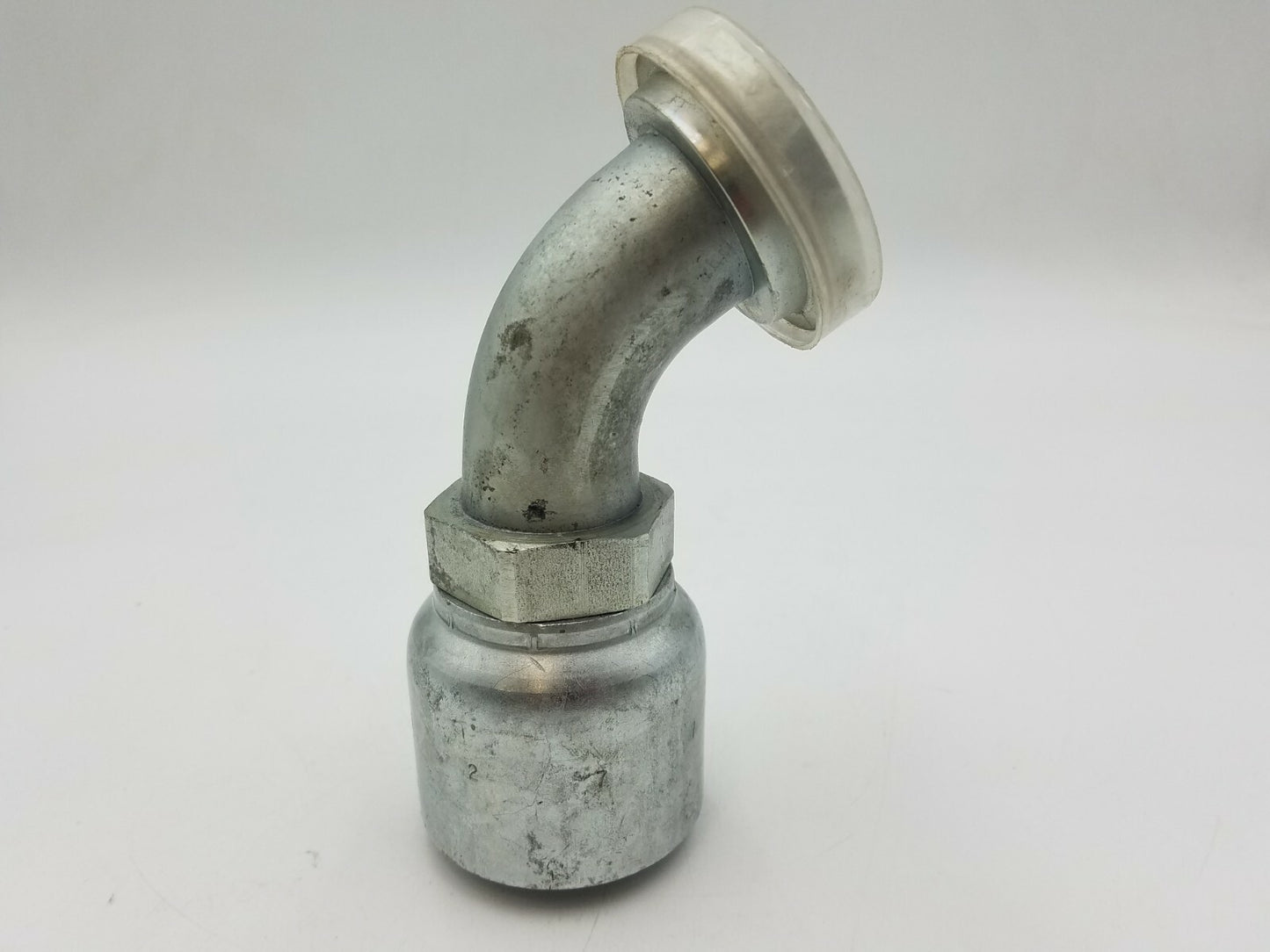 Parker 12771-24-20 Hydraulic Hose Fitting 60 Elbow 1-1/2" Flange to 1-1/4" Hose