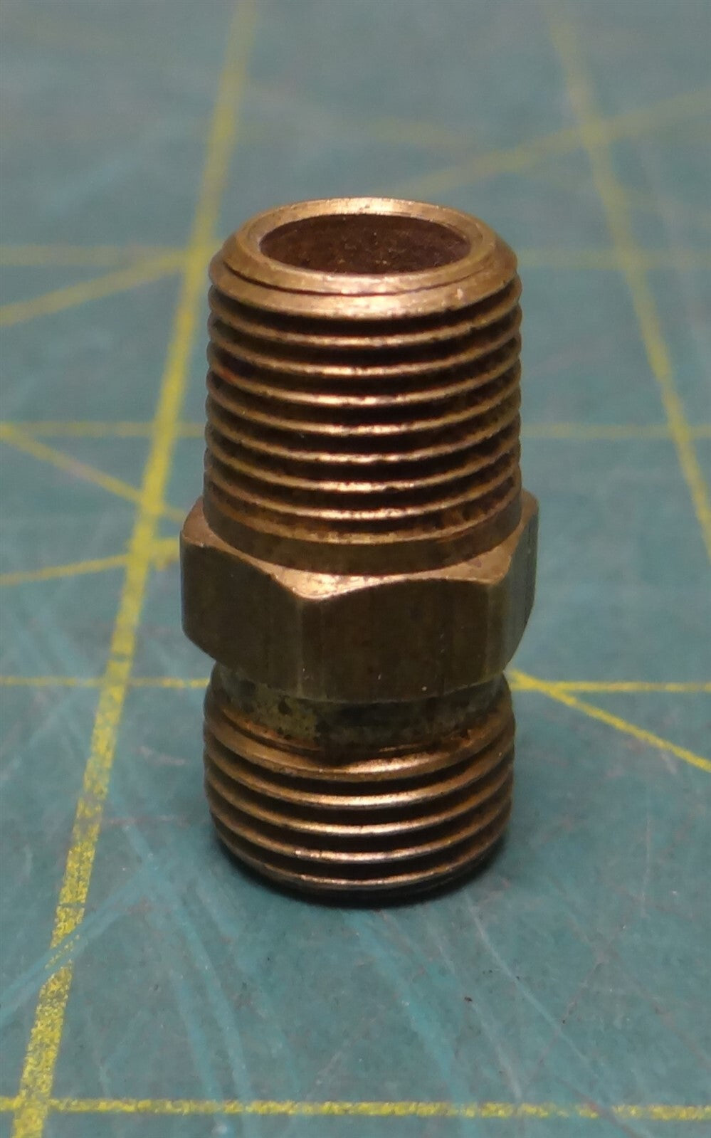 3/8" Male SAE X 1/8" Male NPT Brass Hydraulic Hose Pipe Fitting Nipple