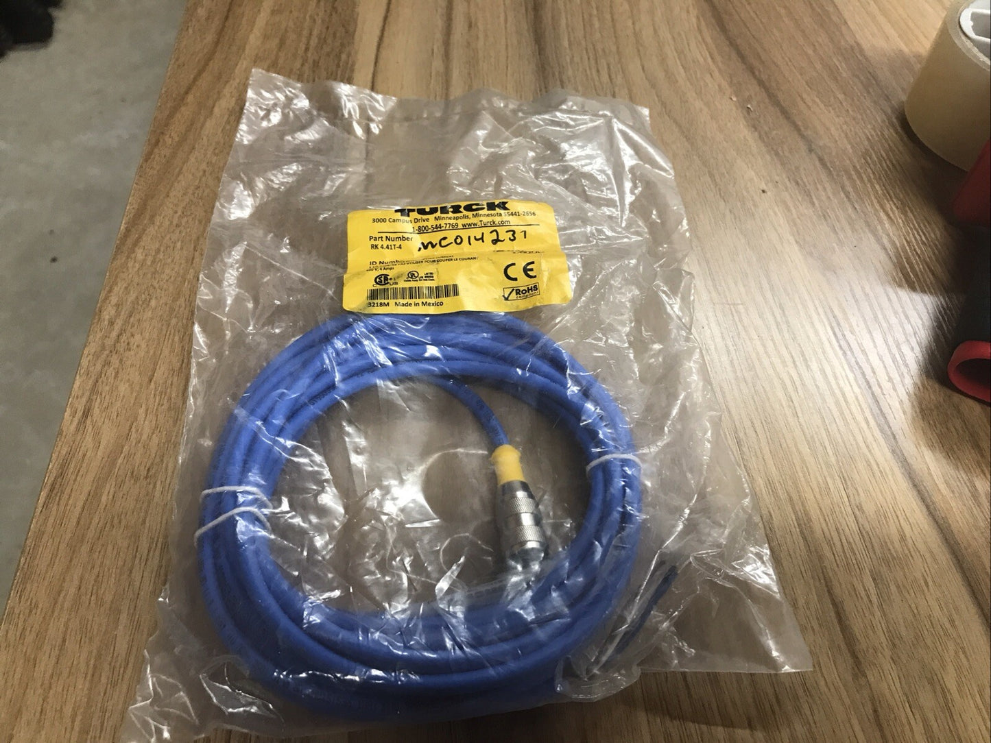 TURCK RK 4.41T-4 / RK441T4 (NEW IN BOX) U2176-00 Cord Set