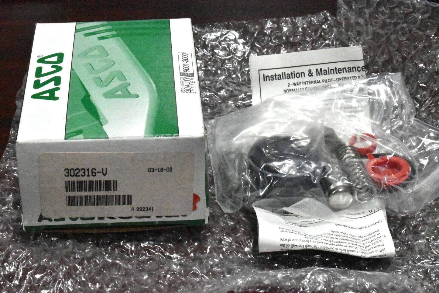 Asco 302316-V Solenoid Valve Rebuild Kit New