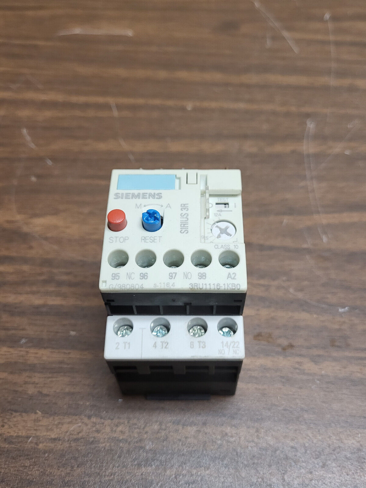 SIEMENS 3RU1116-1KB0 OVERLOAD RELAY 9-12 AMP 600 VAC NEW