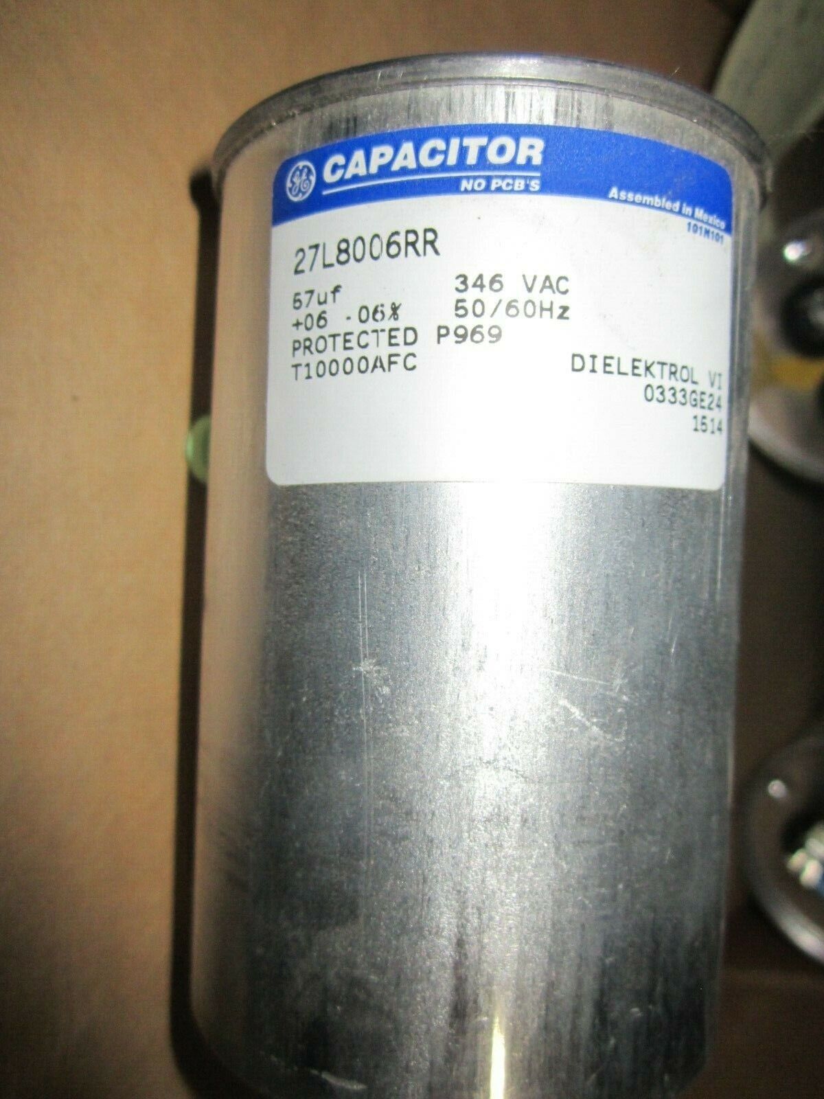 General Electric, 27L8006RR (57uF 346VAC, 50/60Hz) **Lot of 3**