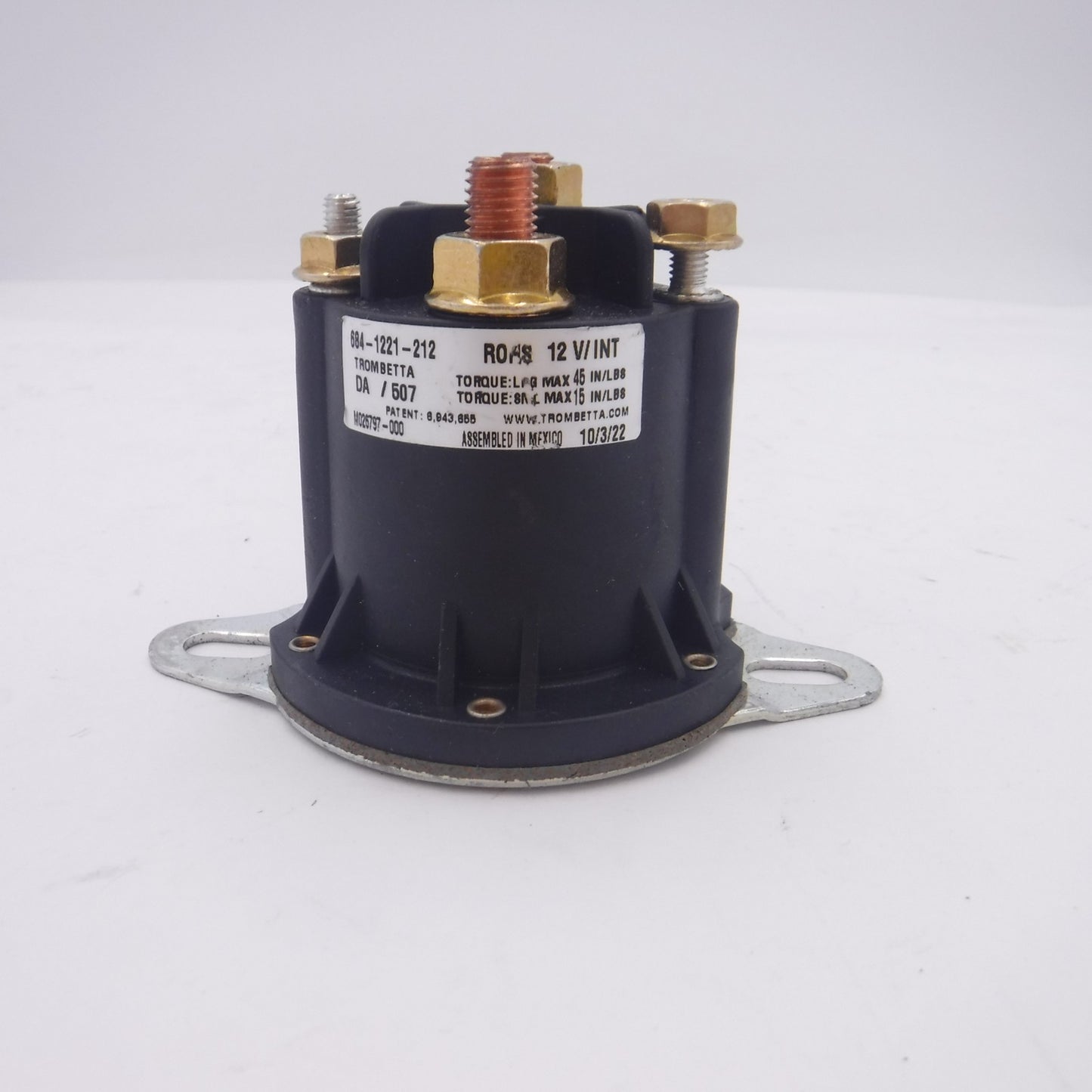 Trombetta 12VDC Intermittent Duty Contactor 684-1221-212