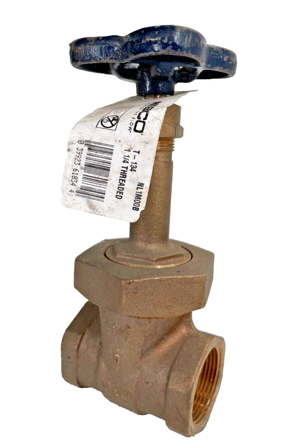 NIBCO T-134 Bronze Gate Valve 1-1/4" NPT Thread Ends Class 150 / 300 psi WOG