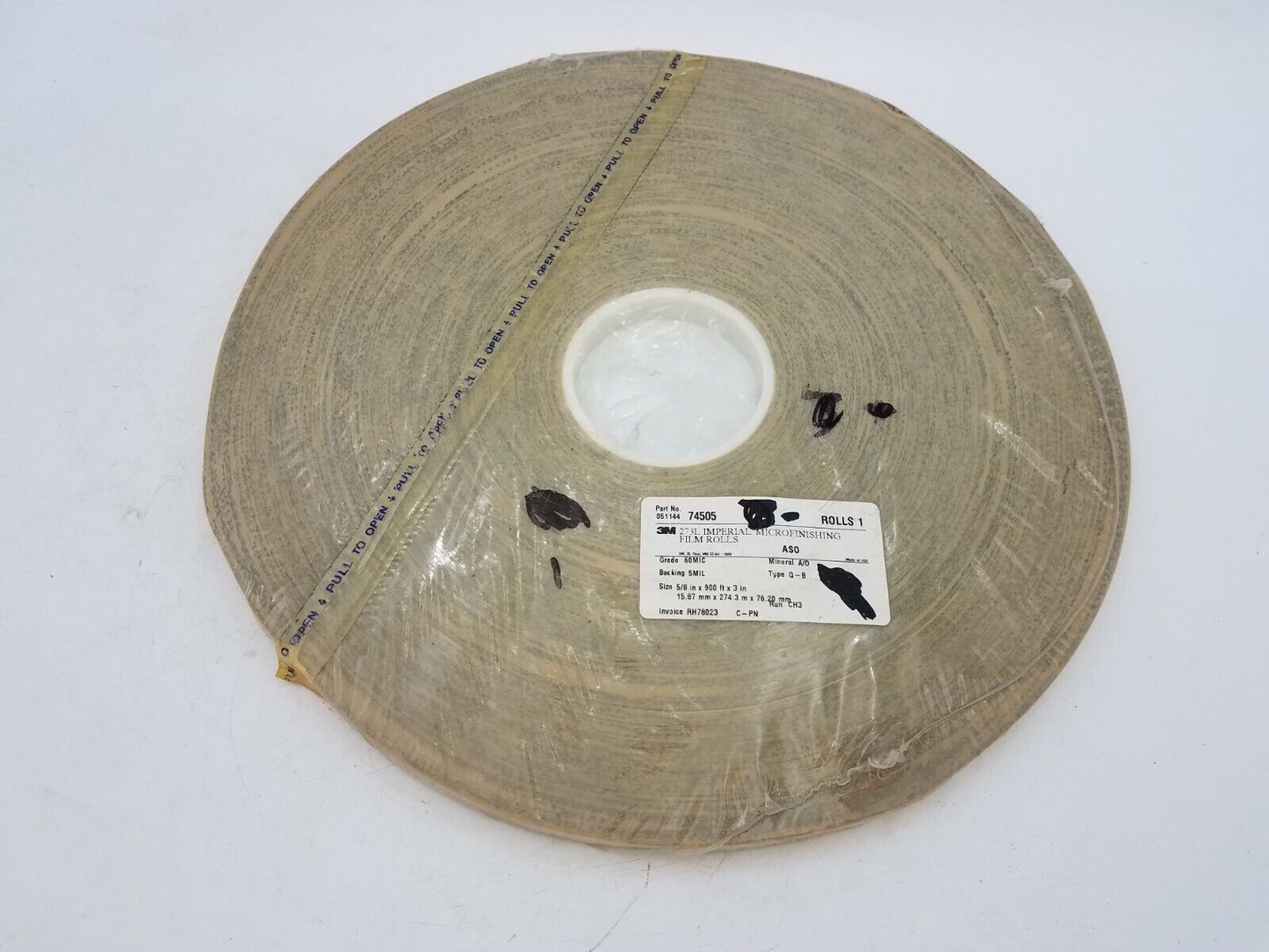 3M 273L Imperial Microfinishing Film Roll Grade 60MIC 051144 74505 5/8"x900'x3"