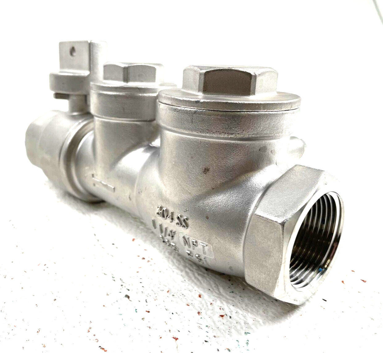 UNI-LATERAL 1-1/4" NPT Stainless Steel Lateral Sewer Backflow Preventer Valve