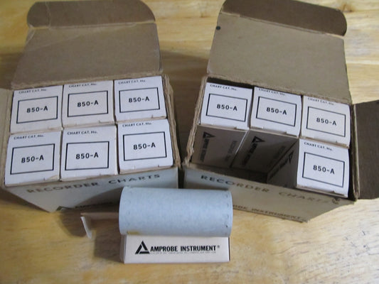 "LOT OF 10" Amprobe Instrument Recorder Charts, 850A