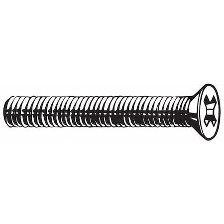 Zoro Select M51300.080.0020 M8-1.25 X 20 Mm Phillips Flat Machine Screw, Plain