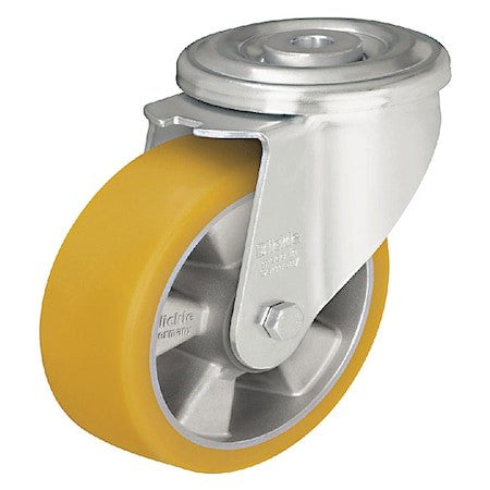 Zoro Select Lkr-Alth 125K Kingpin Swivel Caster,Polyrthn,5 In,770 Lb,Ylw