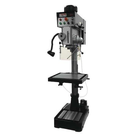 Jet Jdp20evst-460-Pdf Floor Drill Press, Belt Drive, 2 Hp, 460 V, 20 In Swing,