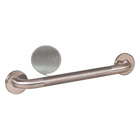 Wingits Wgb6sskn18 Knurled Premium Grab Bar, 18" L, Stainless Steel, Satin