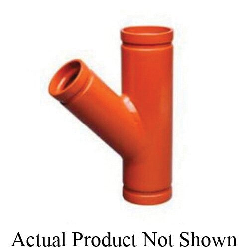 12" x 8" Reducing Lateral 45-Degree Grooved End Pipe Fitting