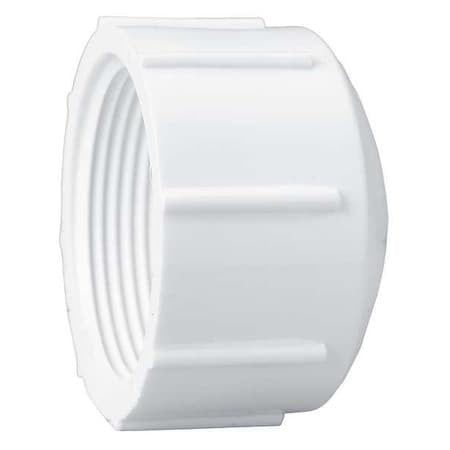 Zoro Select 448020 Pvc Cap, Fnpt, 2 In Pipe Size