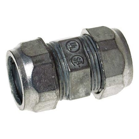 Raco 2872 Emt Coupling, 3 In, Compression, Zinc Alloy, Zinc Plated, Gray