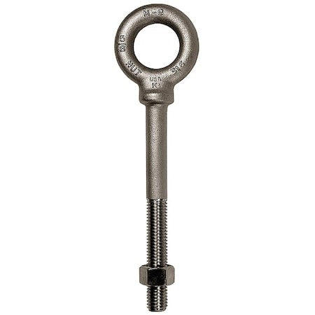 Ken Forging N2023-316Ss-6 Eye Bolt With Shoulder, 3/8"-16, 6 In Shank, 3/4 In