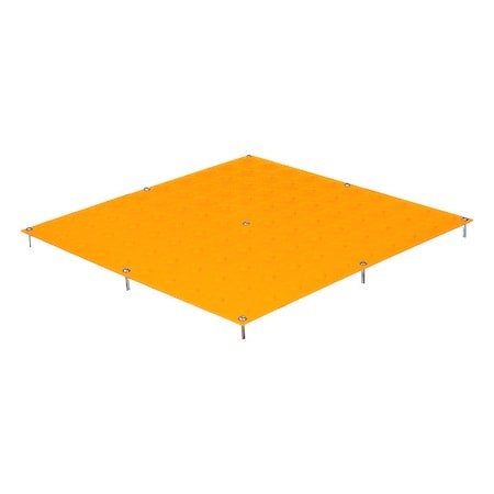 Tuftile Gv242416-Um-Yel-1 Detectable Warning Tile Steel Yellow, 24 In W X 24 In