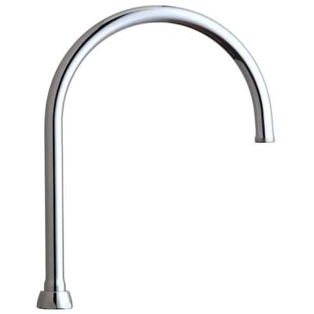 Chicago Faucet Gn8afcjkabcp Spout Assembly, Gooseneck, 8 In Spout
