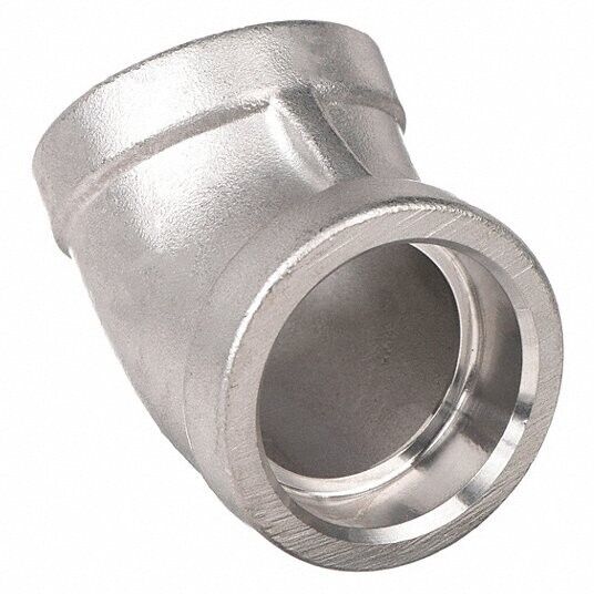 45 Degree Elbow 1" Socket Weld Class 150 Cast 316 Stainless Steel Pipe Fitting