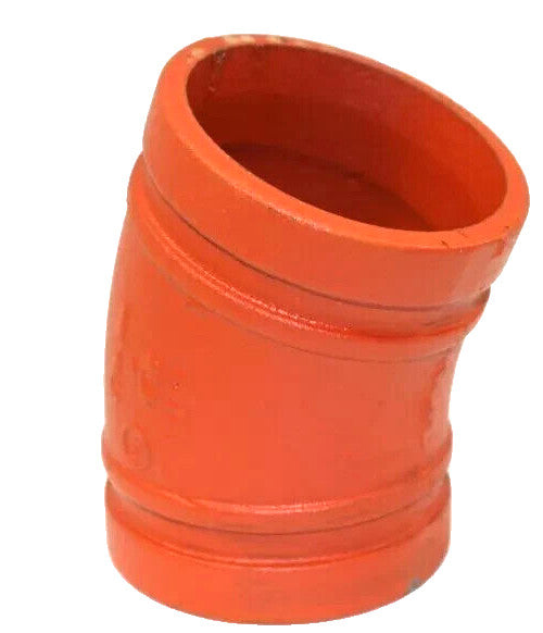 Victaulic 1-1/2" Style 12 Elbow 22-1/2 Degree Grooved End Pipe Fitting