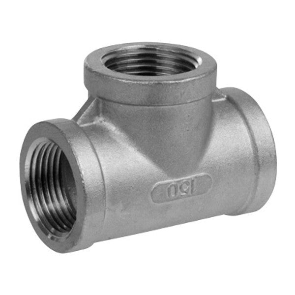 TEE 1-1/2" Class 150 NPT Thread Ends 304 Stainless Steel Pipe Fitting