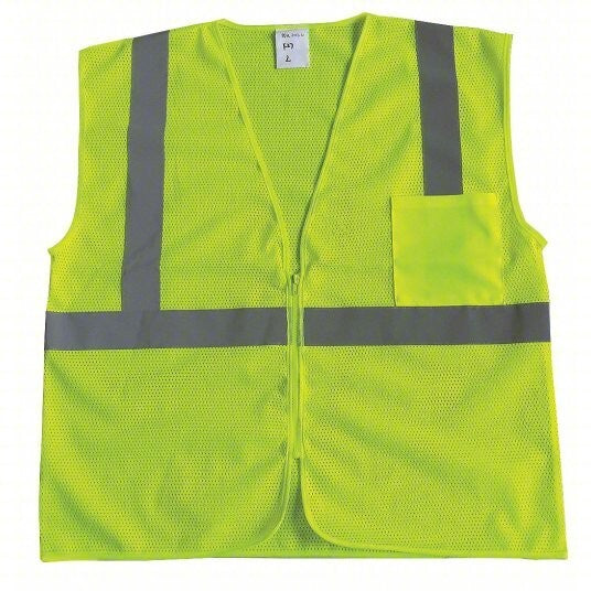 Lot of 3 Condor 53YL19A XL High-Visibility Yellow Green Safety Vest ANSI Class 2
