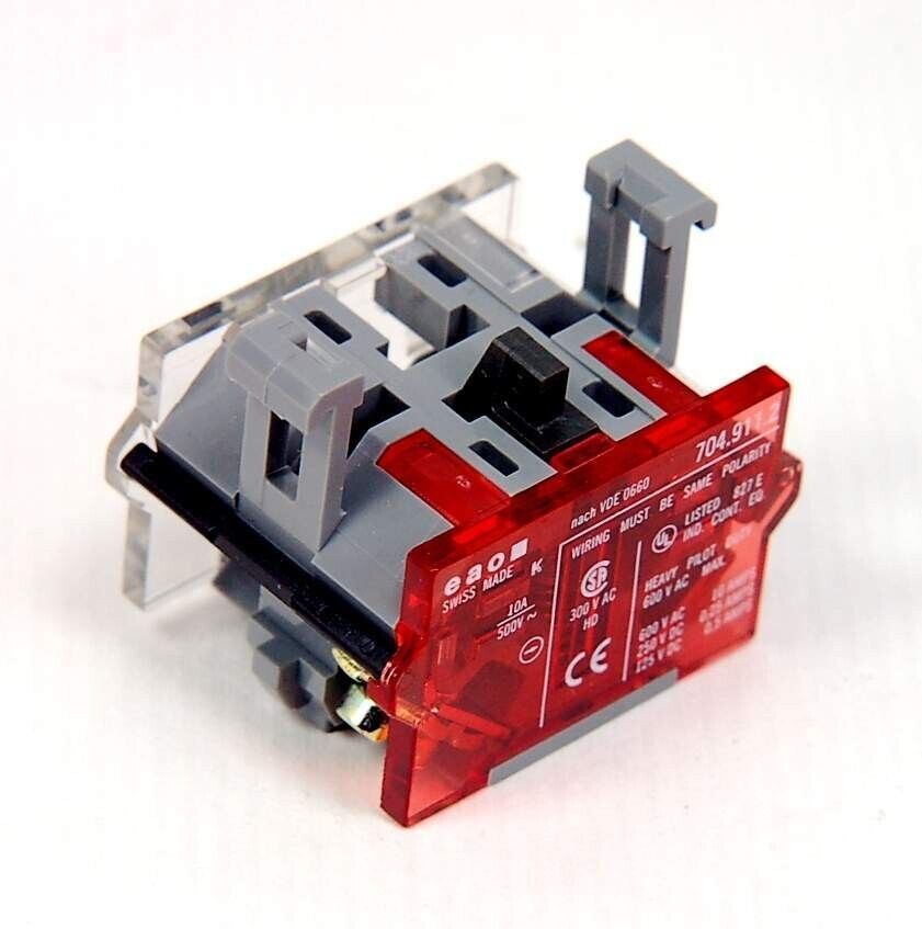 704.911.2 EAO Switching Element SPST-NO 500V 10A Screw Terminal, Gold New