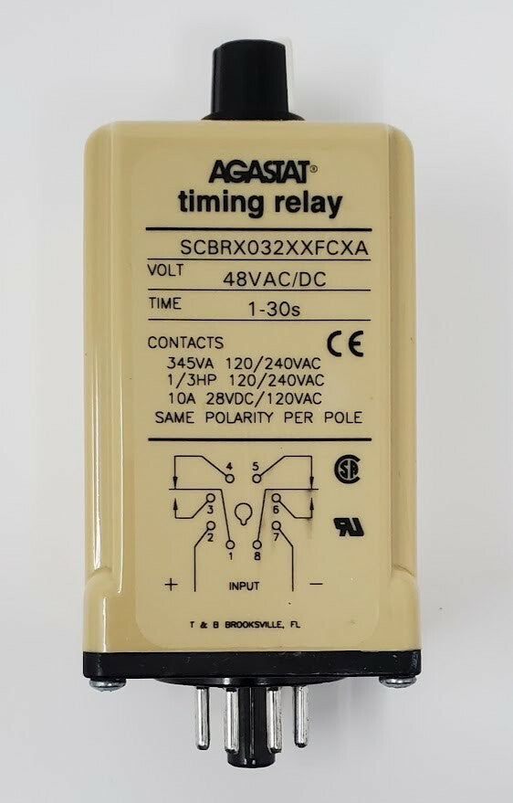 AGASTAT TE Connectivity - SCBRX032XXFCXA - Relay, Timer. 1-30 Seconds, New .