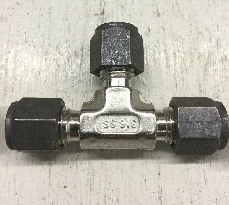 3-3-3 JBZ-SS PARKER CPI Union Tee 3/16" Union End Tube Fitting Stainless Steel