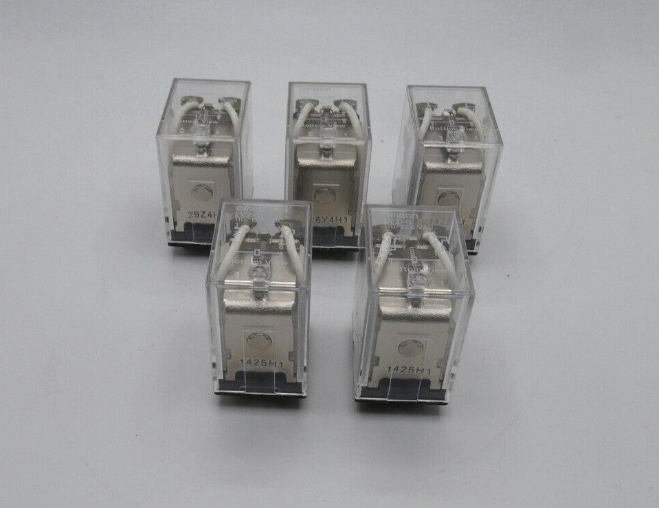 Omron LY2-0-AC110/120 Power Relay, Ice Cube, DPDT, 110/120 VAC Coil "Lot of 5"