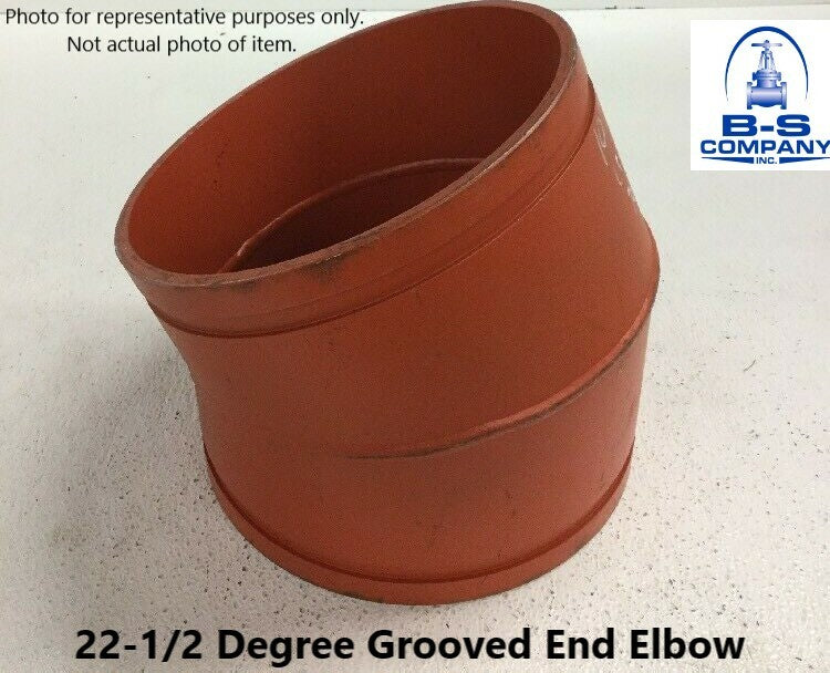 24" 22-1/2° Elbow Grooved End IPS Pipe Fitting