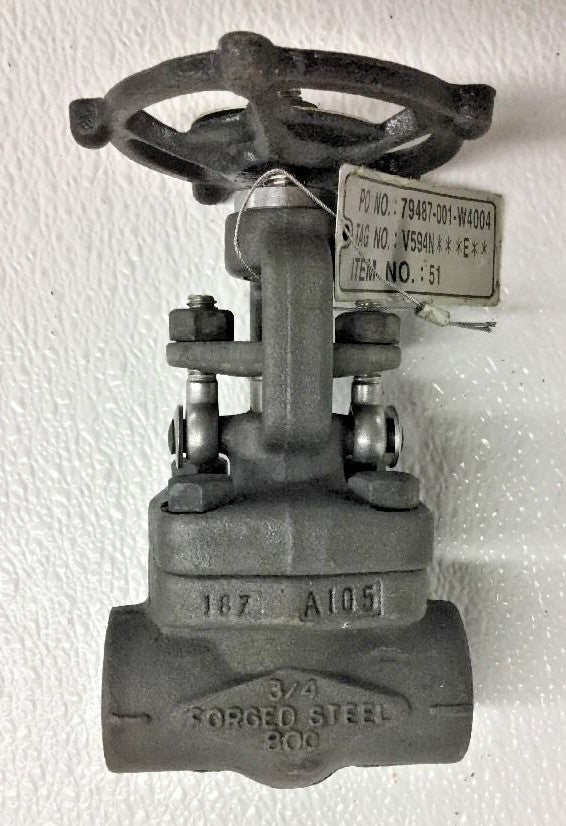 SWI ABF-11SN-AA1A Forged Steel Globe Valve 3/4" Class 800 Socket Weld End Trim 5