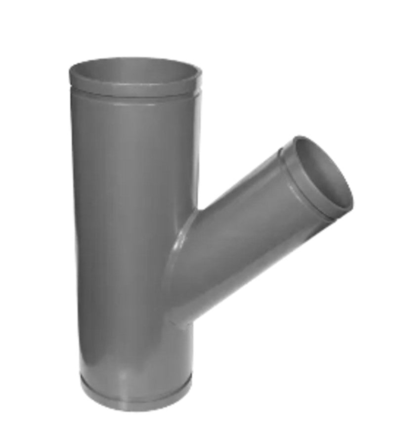 10" x 4" Reducing Lateral 45-Degree Galvanized Grooved End Pipe Fitting