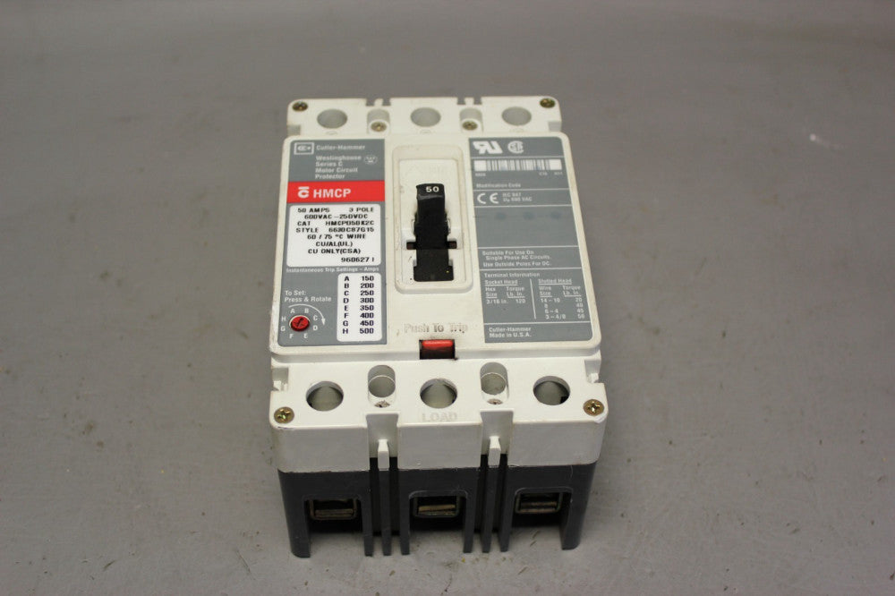 CUTLER-HAMMER WESTINGHOUSE CIRCUIT BREAKER HMCP050K2C