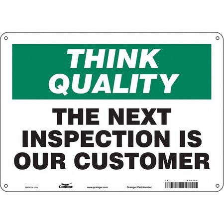 Condor 475J64 Safety Sign, 10 In Height, 14 In Width, Polyethylene, Horizontal