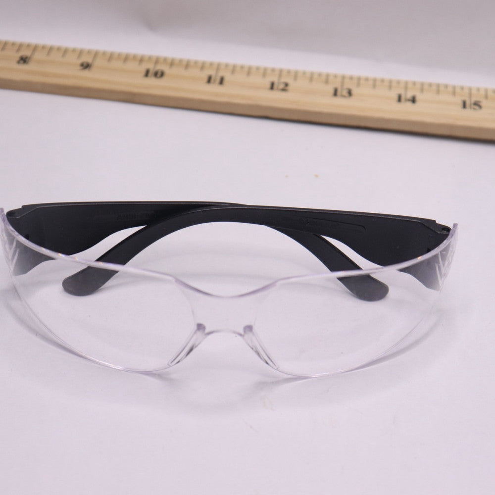 Safety Glasses Anti-Fog Lenses Clear or Amber Black Frame