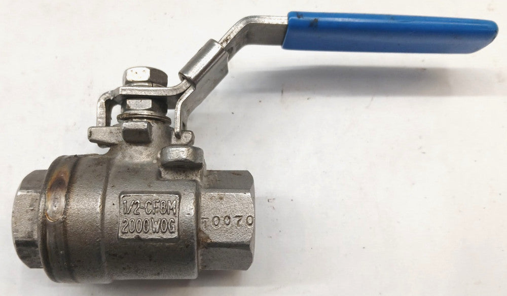 W-K-M 1/2 NPT F X F STAINLESS STEEL BALL VALVE 2000 WOG  CF8M 2 PIECE