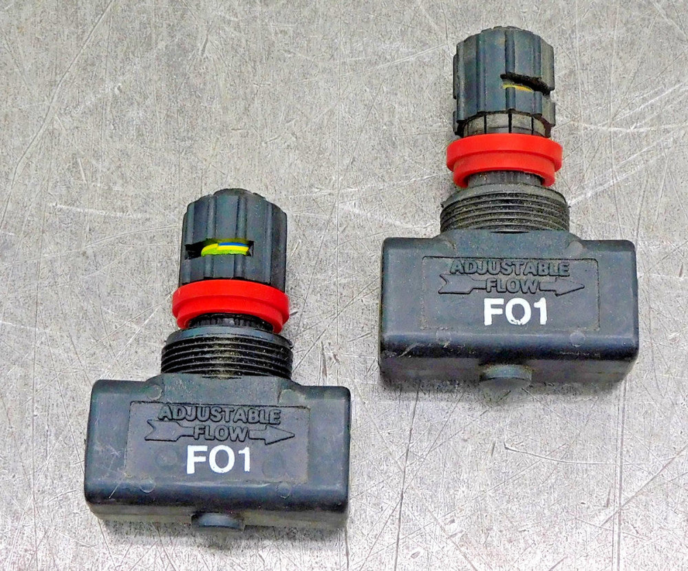 ARO F01 Adjustable Flow Control Valve 1/8" NPT Lot of Two (2)