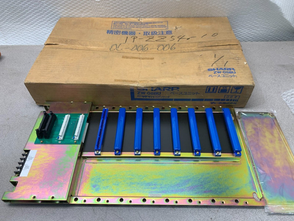 NEW IN BOX SHARP 8-SLOT CHASSIS RACK BACK PLANE ZW-08BU