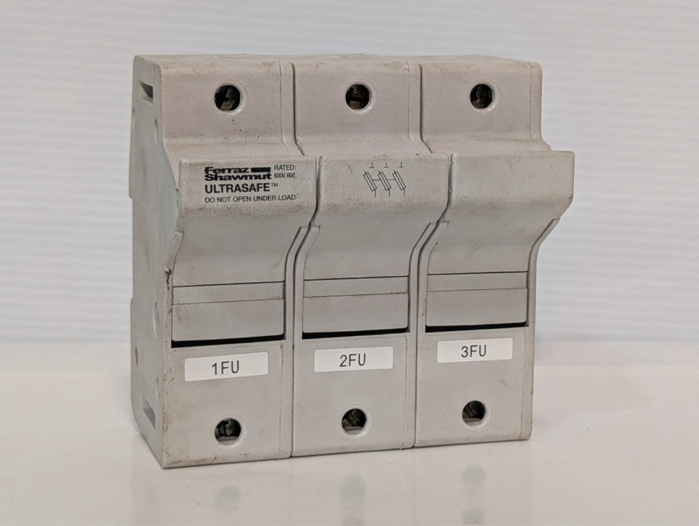 Ferraz Shawmut US6J3 Ultrasafe Fuse Holder 60A 600VAC 3 Pole for Class J Fuses