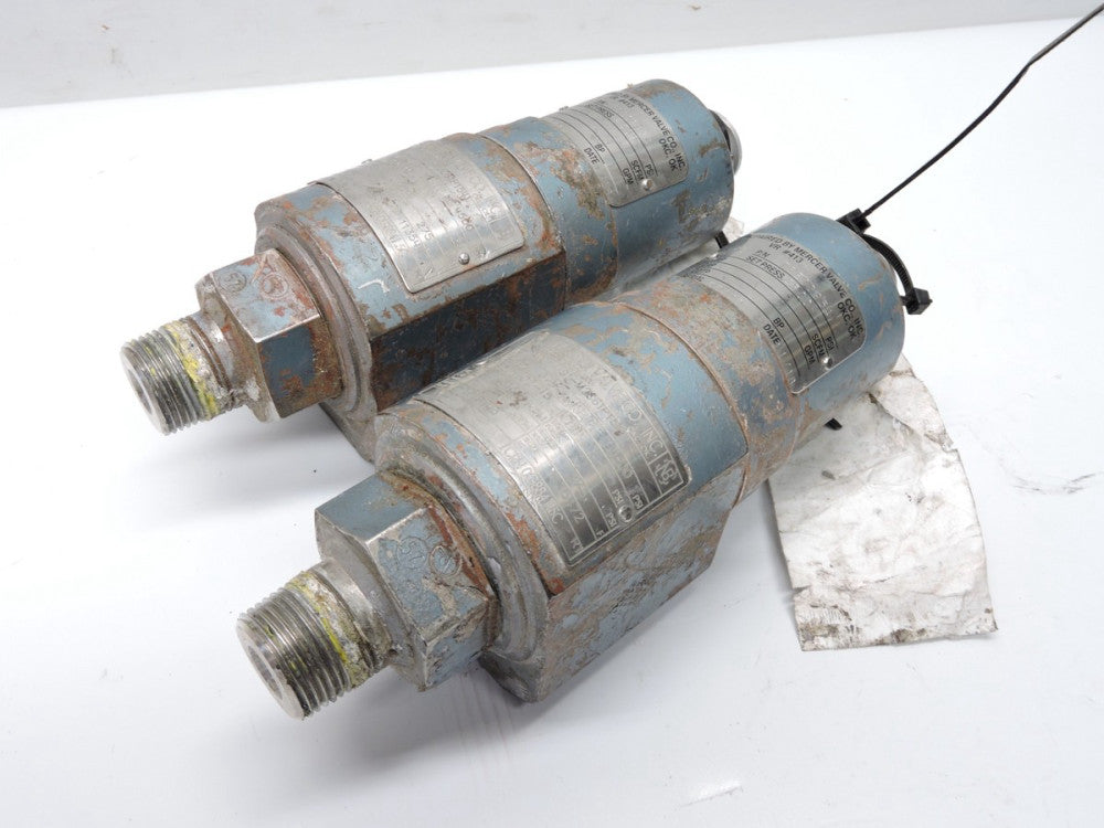 (Lot of 2) - Mercer Valve  91-M2C61P1541 3/4" Pressure Relief Valve