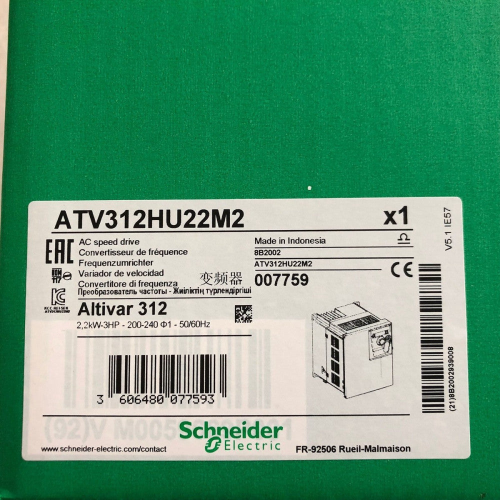 One Brand New SCHNEIDER ATV312HU22M2 Variable Frequency Drive