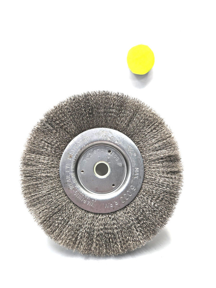WEILER *93618* WHEEL BRUSH **6" DIA * 3/4" FACE WIDTH * 0.0060" WIRE DIA*CRIMPED
