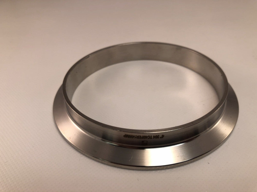 4" Sanitary 304SS Ferrule SHORT Weld      NO tri-clamp included