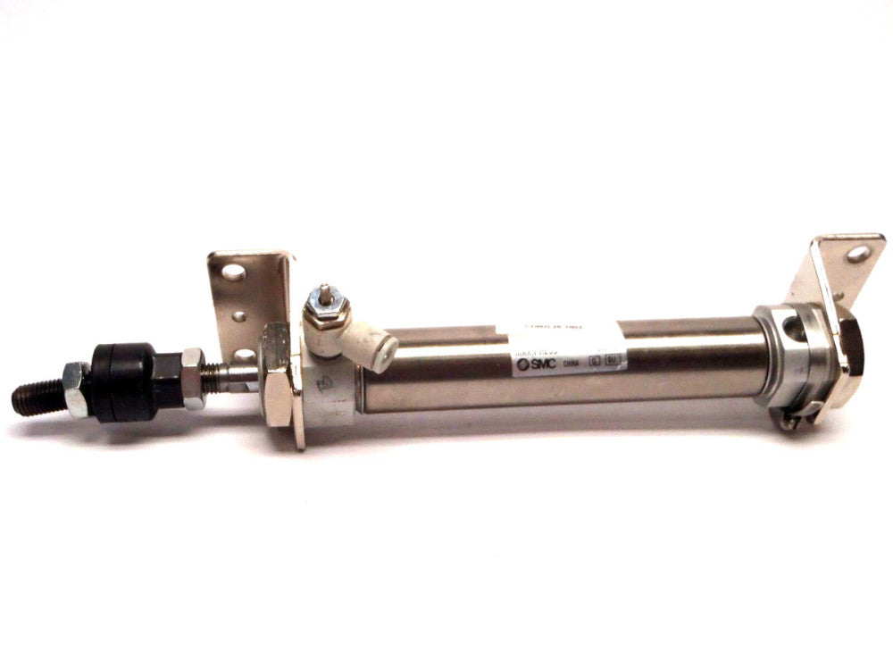 SMC CDM2L25-100Z Pneumatic Round Body Dual Acting Cylinder W/ JA30-10-125 Joint
