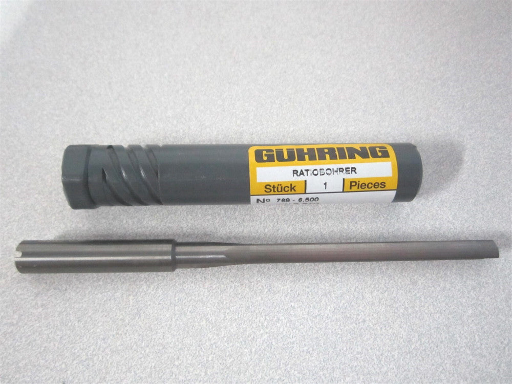 Guhring (9007690065000) 6.50mmx76.00mmx116.00mm Carbide Straight-Flute Drill Bit